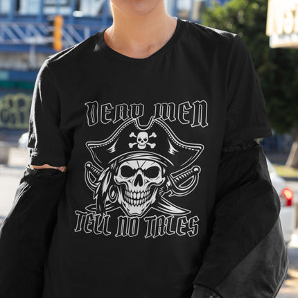 Dead Men Tell No Tales Skull T-Shirt | Jolly Roger Pirate Comfort Colors Tee