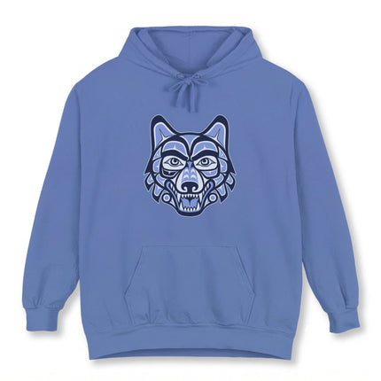 Haida Wolf Hoodie | Indigenous Pacific Northwest Art Pullover | Comfort Colors Hoodie
