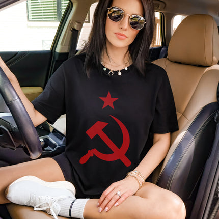 Communist Hammer & Sickle Red Star T-Shirt | USSR Soviet Union Tee Shirt