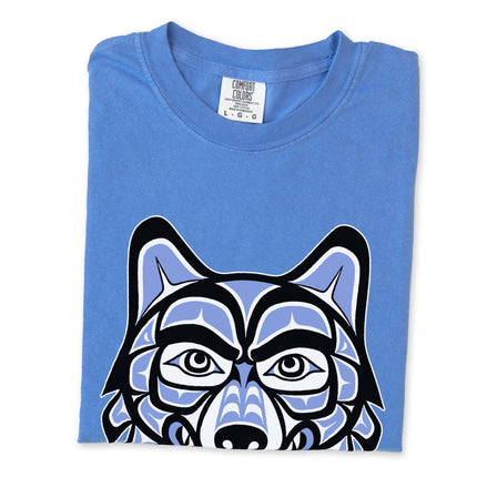 Haida Wolf Head art t-shirt featuring Pacific Northwest indigenous style graphic design.