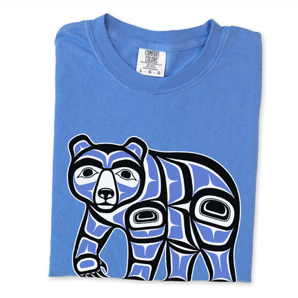 Pacific Northwest Haida Bear tribal art graphic tee shirt print featuring indigenous coastal style.