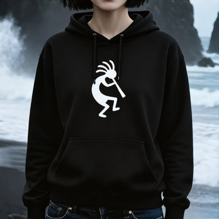 Kokopelli Flute Player Hoodie | Native American Unisex Pullover V1
