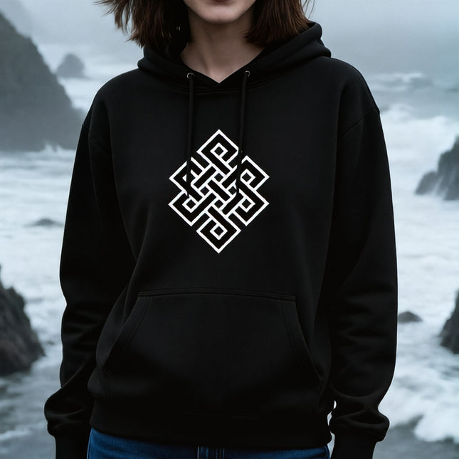 Buddhist Endless Knot Hoodie | Symbol Graphic Unisex Pullover V1