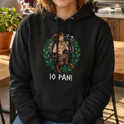 IO PAN! Satyr Panpipes Hoodie | Greek Mythology Music Faun Unisex Pullover V4