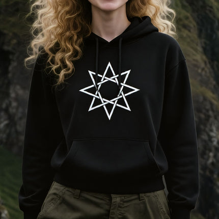 Octagram 8-Pointed Star Hoodie | Sacred Geometry Unisex Pullover V1