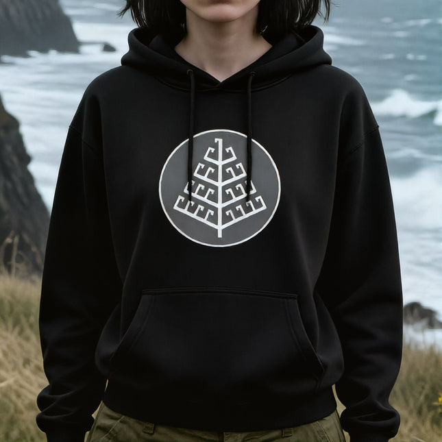 Viking Yggdrasil Tree Graphic Pullover Hoodie | Norse World Tree Sweatshirt V2