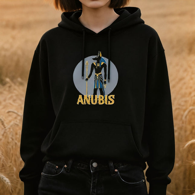 Anubis Egyptian Mythology Hoodie | Ancient God Graphic Unisex Pullover V3