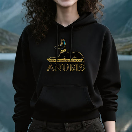 Anubis Hoodie | Egyptian Mythology Jackal God Unisex Pullover V5
