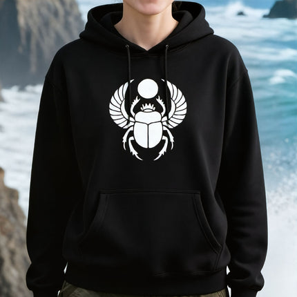 Khepri Egyptian Scarab Beetle Hoodie | Unisex Graphic Pullover V1