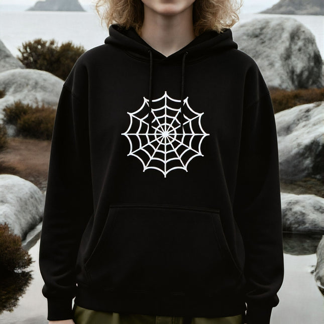 Spider Web Hoodie | Unisex Gothic Pullover V1