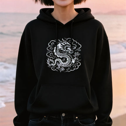Chinese Dragon Hoodie | Unisex Asian Serpent Pullover V1