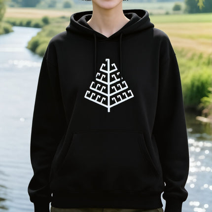 Norse Yggdrasil Tree of Life Hoodie |  Viking Tree Graphic Pullover V1