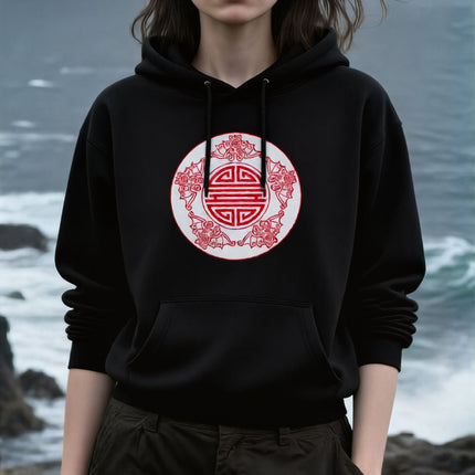 Chinese Five Bats Good Fortune Hoodie | Unisex Graphic Pullover V3