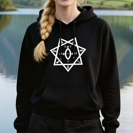 Star of Babalon Hoodie | Crowley Thelema Seal Unisex Pullover V1