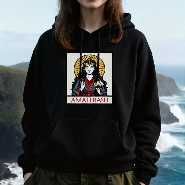 Amaterasu Japanese Sun Goddess Hoodie | Shinto Mythology Fan Unisex Pullover V1