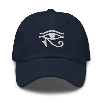 Eye of Horus embroidered baseball cap featuring the protective Ancient Egyptian symbol design.