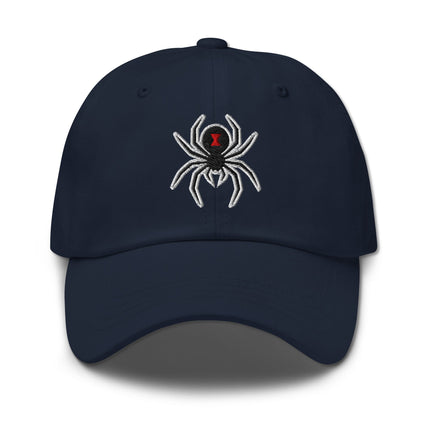 Black Widow Spider Hat | Gothic Embroidered Unstructured Baseball Cap