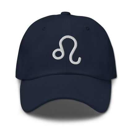 Embroidered Leo Zodiac sign dad hat, cotton astrological baseball cap for men and women.
