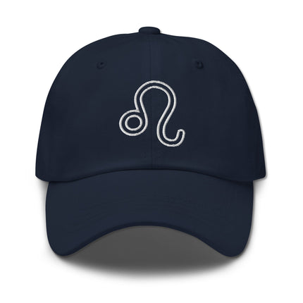 Embroidered Leo zodiac sign baseball cap featuring astrological constellation outline design.
