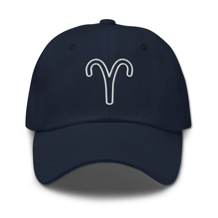 Aries zodiac embroidery baseball cap featuring the constellation symbol.