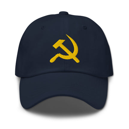 Hammer & Sickle Baseball Cap | Communist USSR Symbol Embroidered Dad Hat