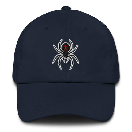 Black Widow Spider Hat | Gothic Embroidered Unstructured Baseball Cap