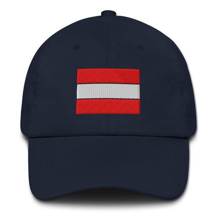Embroidered Austrian flag baseball cap for showing national pride and country spirit.