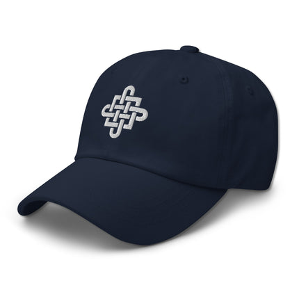 Celtic Cross Embroidered Dad Hat | Knotwork Unstructured Baseball Cap