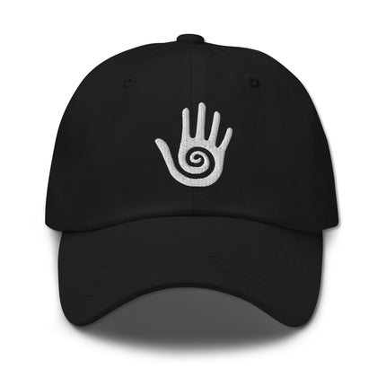 **Option 1 (Focus on Symbol & Craftsmanship):**
Hopi Healing Hand symbol embroidered baseball cap, featuring traditional Native American design.

**Option 2 (Most Concise/SEO-Focused):**
Embroidered Hopi Healing Hand symbol hat | Native American style baseball cap.

**(Character Count Check: Both options are well under the 125-character limit.)**