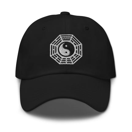 Embroidered Bagua and Yin Yang hat with eight trigrams pattern.