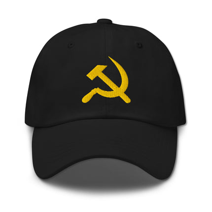 Hammer & Sickle Baseball Cap | Communist USSR Symbol Embroidered Dad Hat
