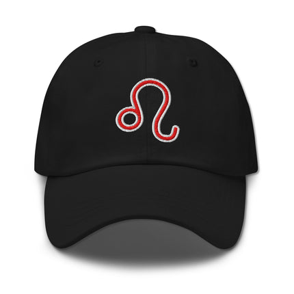 Embroidered Leo zodiac symbol dad hat for astrology sign lovers and celestial fans.