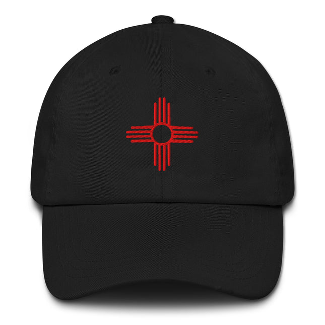 New Mexico Zia Sun Baseball Cap | Embroidered Southwest Style Dad Hat