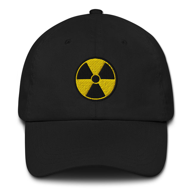 Radioactive Symbol Dad Hat | Nuclear Hazard Embroidered Baseball Cap