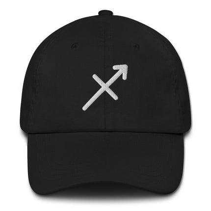 Embroidered Sagittarius zodiac sign baseball cap for astrology lovers.