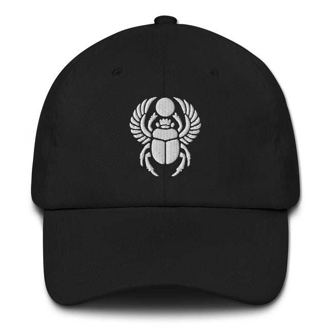 Khepri Scarab Beetle With Sun Embroidered Dad Hat | Egyptian Symbol Cap