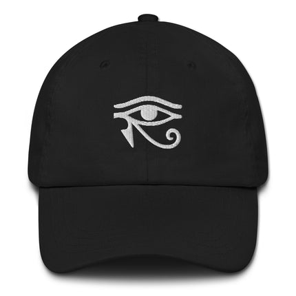 Eye of Horus embroidered baseball cap featuring an ancient Egyptian protection symbol design.