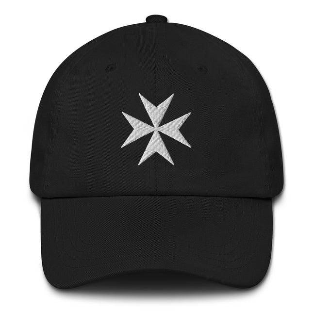 Maltese Cross Embroidered Hat | Knights Hospitaller Symbol Baseball Cap