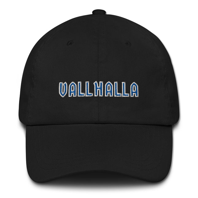 Valhalla Blue Embroidered Baseball Cap | Norse Mythology Viking Hat