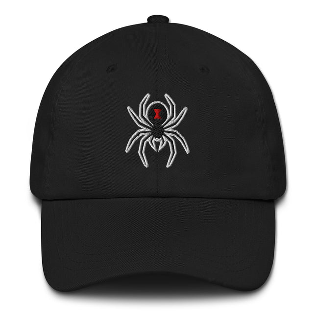 Black Widow Spider Hat | Gothic Embroidered Unstructured Baseball Cap