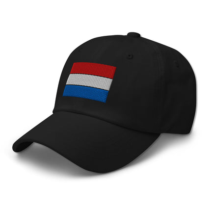 Dutch Pride Dad Hat featuring embroidered Netherlands flag on an unstructured baseball cap.