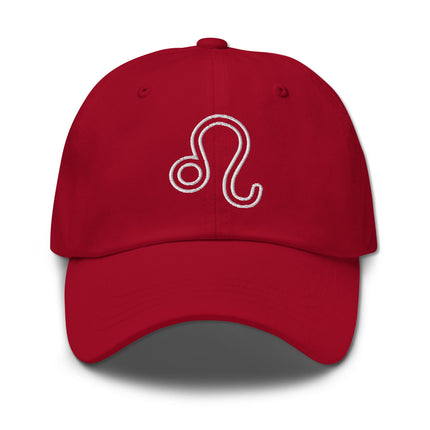 Embroidered Leo zodiac sign baseball cap for astrology lovers' dad hat.