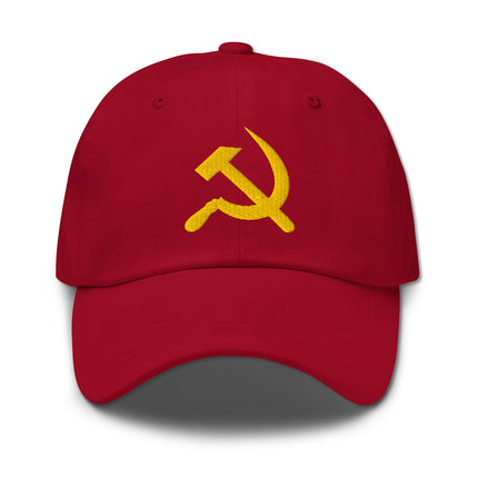 Hammer & Sickle Baseball Cap | Communist USSR Symbol Embroidered Dad Hat