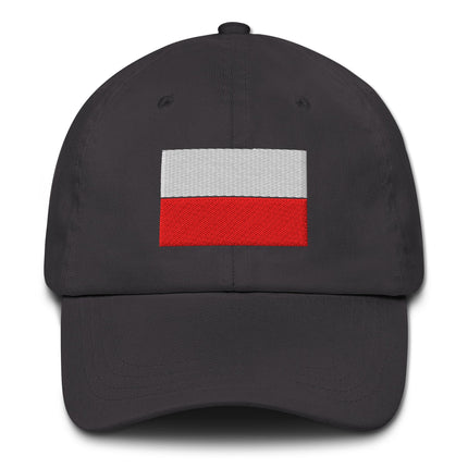Embroidered Poland flag baseball cap for Polish pride and patriotic style dad hat.
