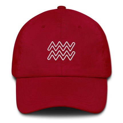 Embroidered Aquarius zodiac sign baseball cap featuring astrology constellation design.