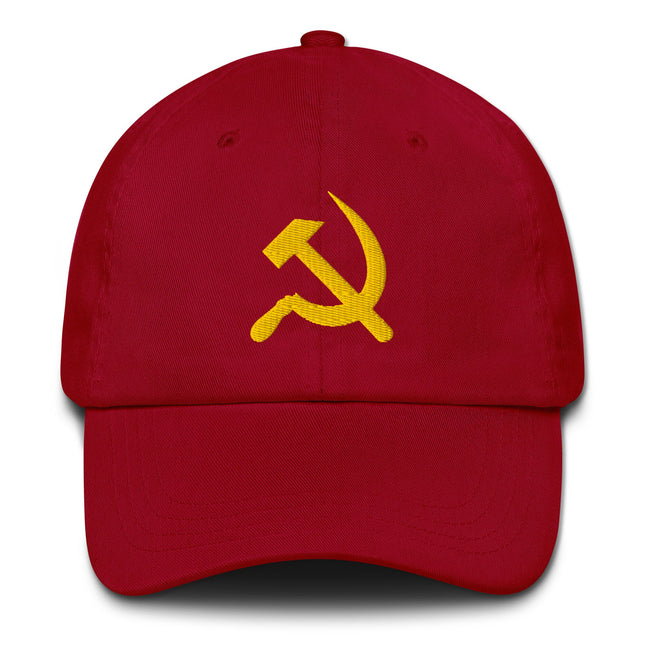Hammer & Sickle Baseball Cap | Communist USSR Symbol Embroidered Dad Hat