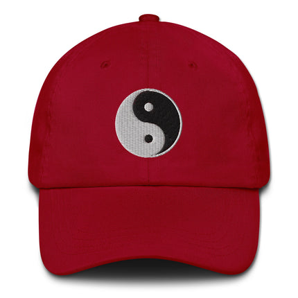 Embroidered Yin and Yang logo dad hat baseball cap.