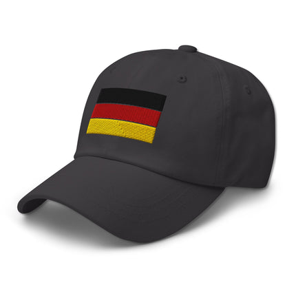 German national flag embroidered baseball cap in black, red, and gold colors.