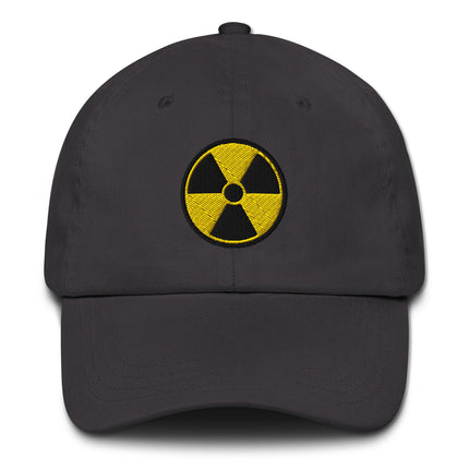 Radioactive Symbol Dad Hat | Nuclear Hazard Embroidered Baseball Cap
