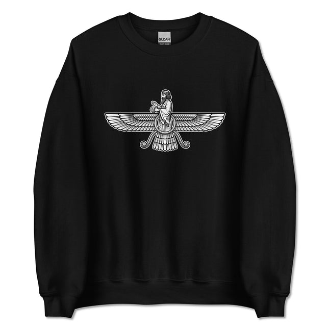 Faravahar Zoroastrian Winged Persian Symbol Sweatshirt, Unisex Graphic Pullover